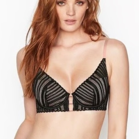 Victoria’s Secret laser cut black and pink bra - Picture 1 of 5